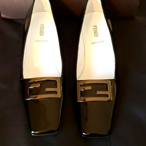 Fendi Patent Leather Flats Shoes 7/7.5